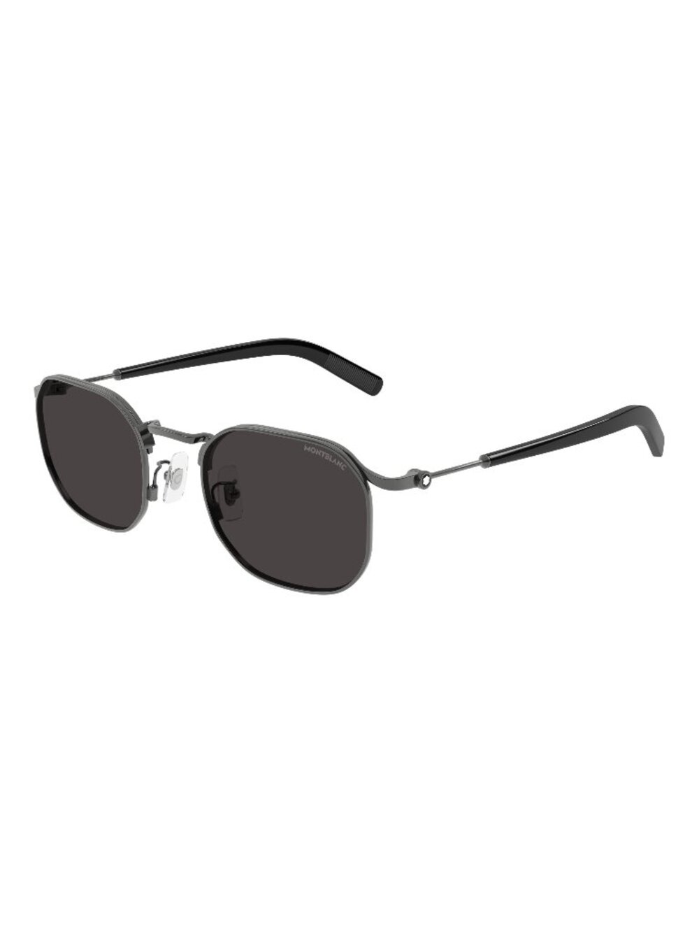New Montblanc Men's Sunglasses Silver Grey Lens Metal Frame MB0459S 001 50